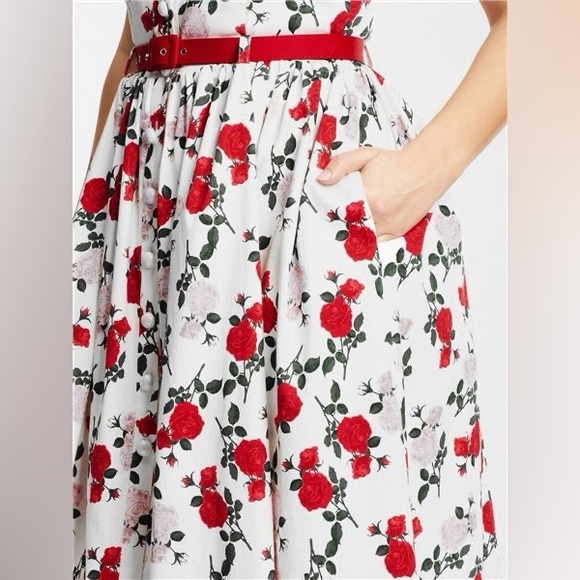 Collectif Jemima Rose Dance Swing Dress - Picture 2 of 13